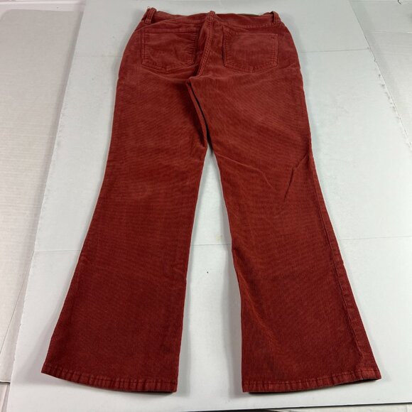 Madewell Pants Women 28x25* Cali Demi Boot Cut Crop Mid Rise Red Corduroy Tag 27 - Picture 9 of 16